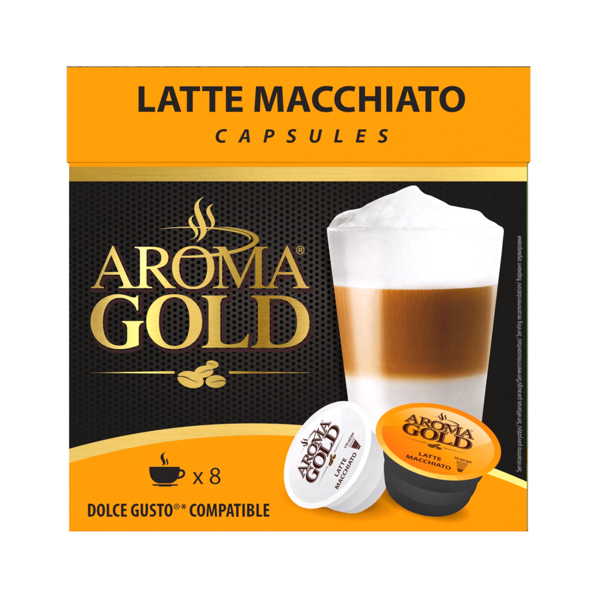 Café Latte Macchiato Compatibel Dolce Gusto X (8 + 8) - Aroma Goud