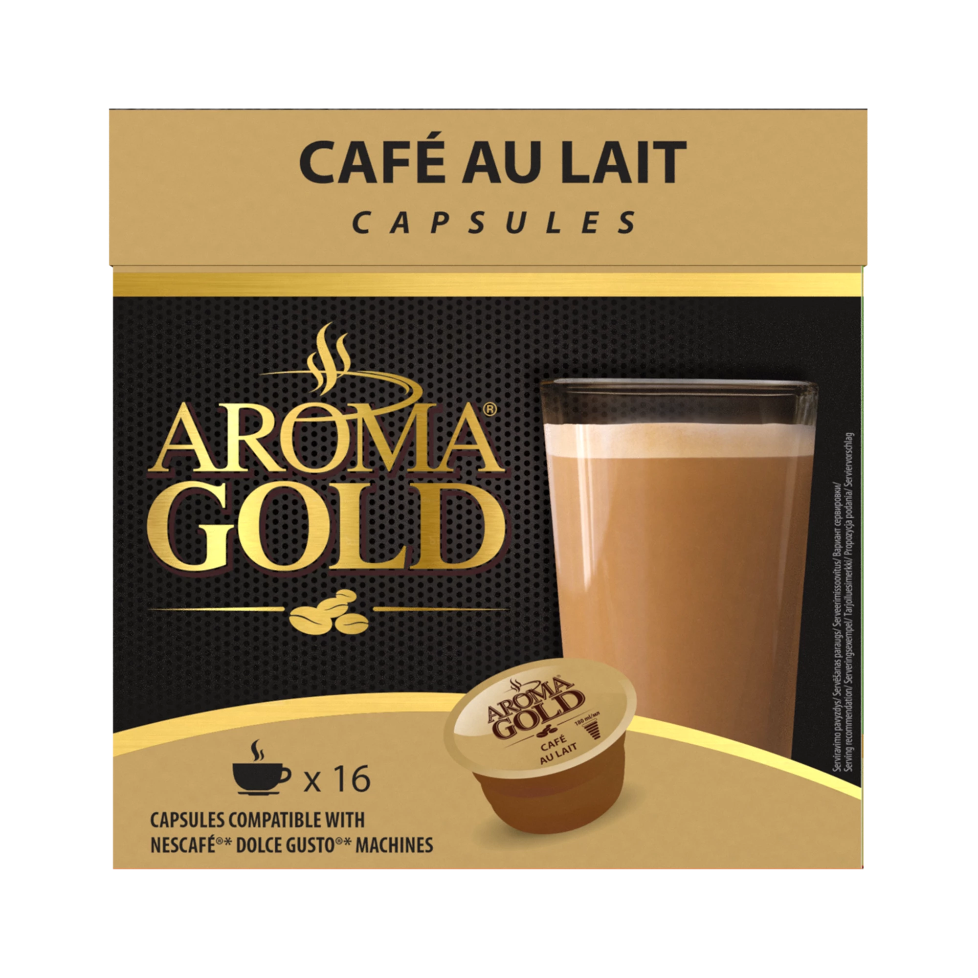 Café Au Lait Compatível Dolce Gusto X 16 - Aroma Gold