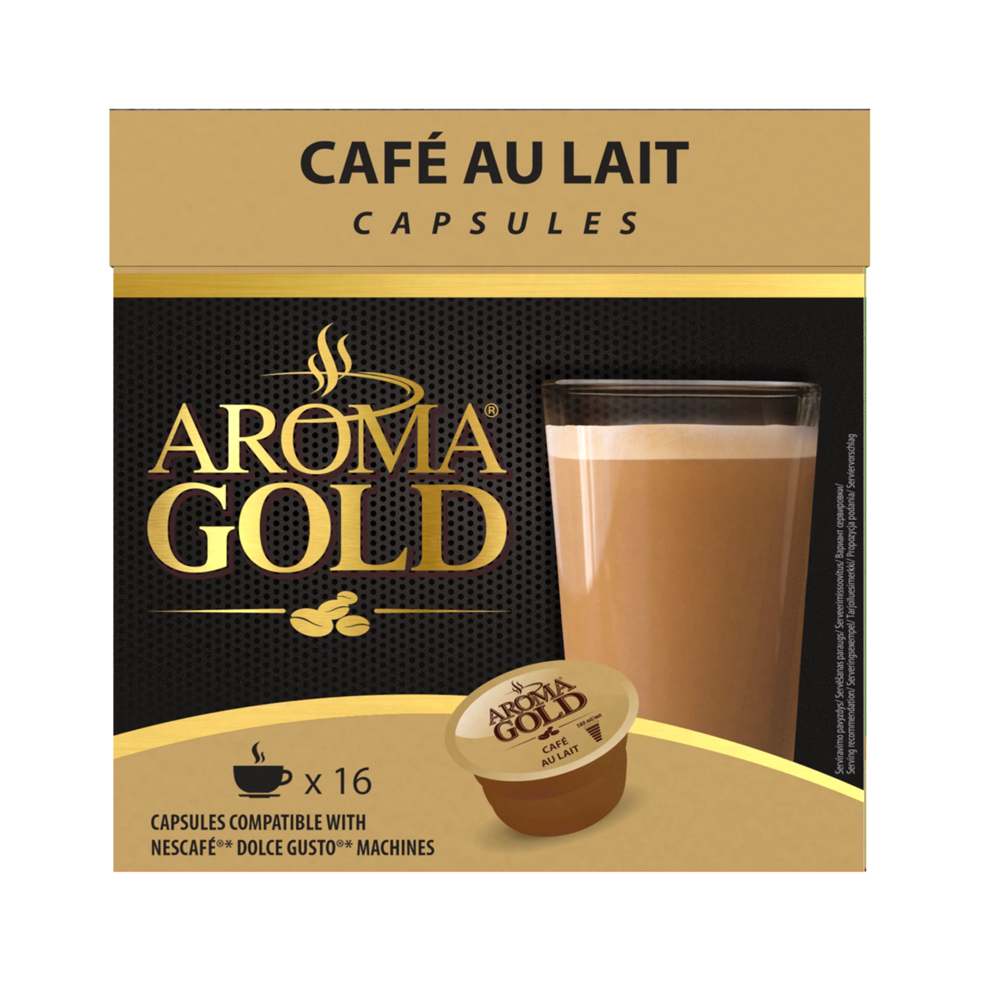 Café Au Lait Compatible Dolce Gusto X 16 - Aroma Gold