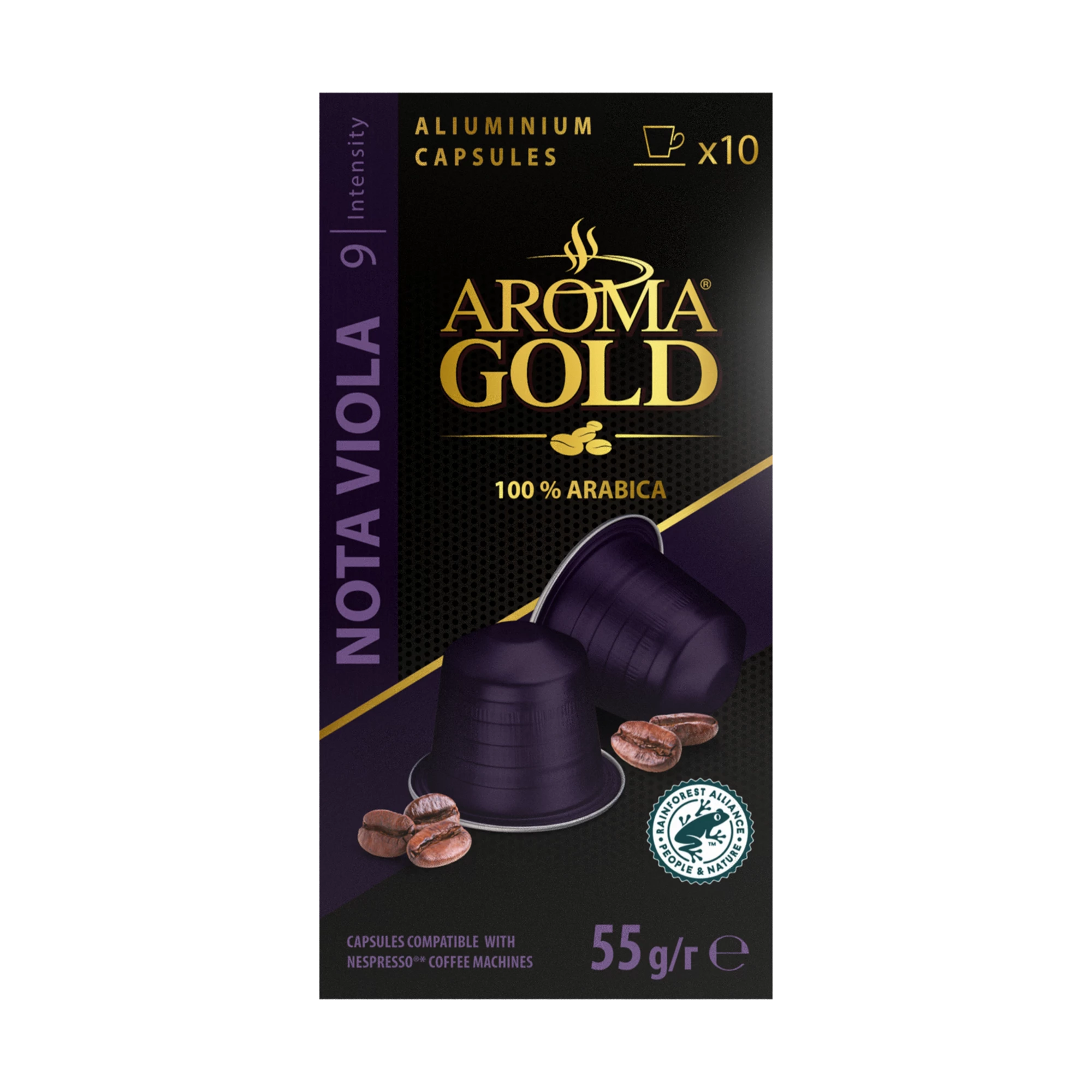 Café Nota Viola kompatibel mit Nespresso X 10. (Intensität 9) – Aroma Gold