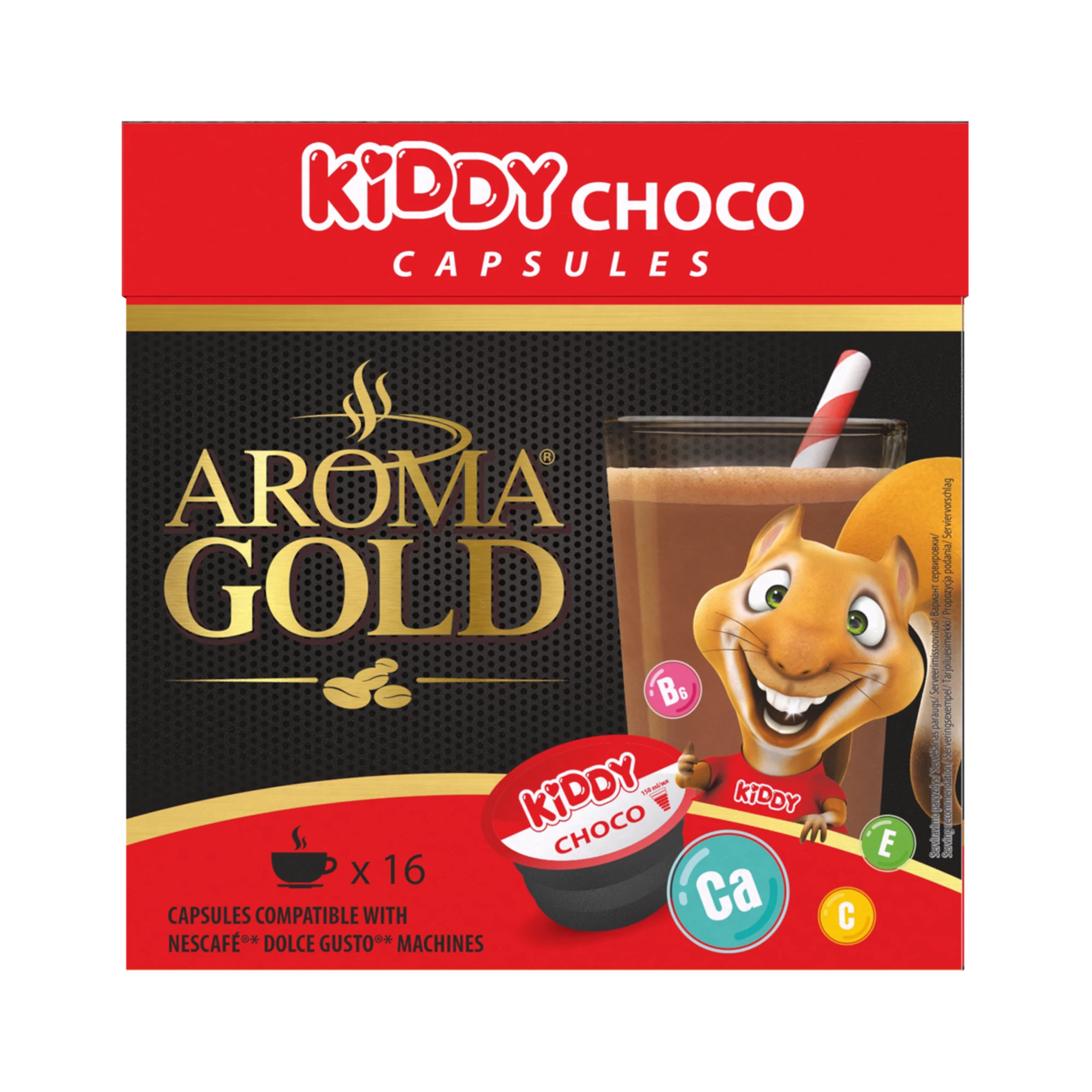 胶囊“Kiddy Cacao”兼容 Dolce Gusto X 16 - Aroma Gold