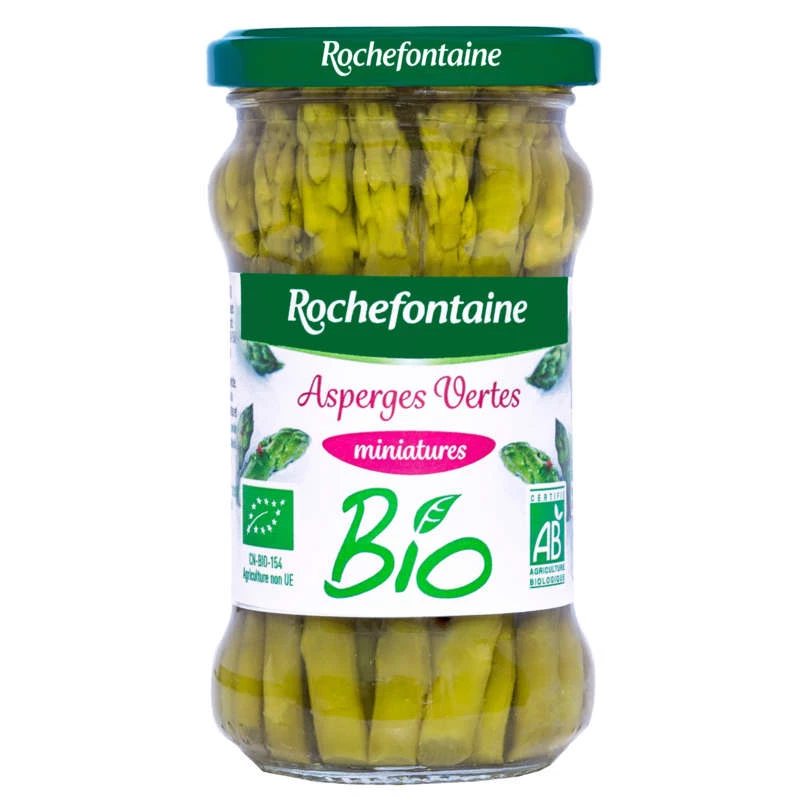 Miniature green asparagus Organic 21cl - ROCHEFONTAINE