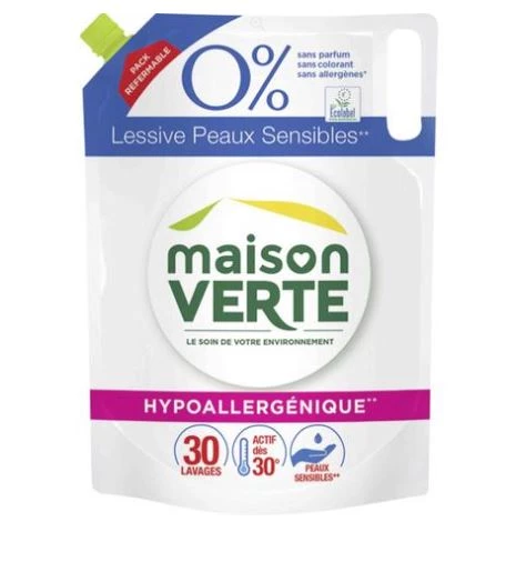 Detergente pieles sensibles doypack 0% 1,8l - MAISON VERTE