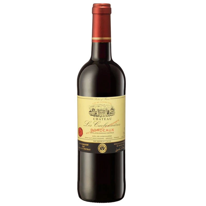 Vin Rouge de Bordeaux, 12,5°, 75cl - CHÂTEAU LES CARBONNIERES