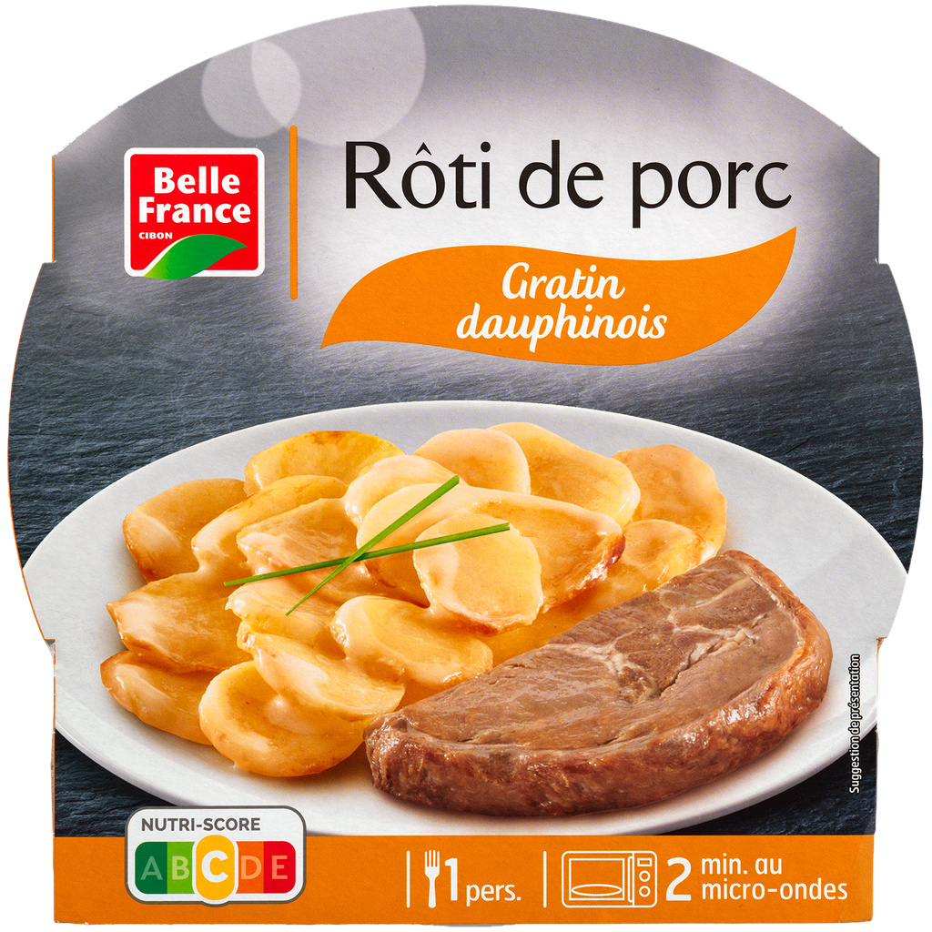 Rôti De Porc Gratin Dauphinois Belle France Barquette + Four 300g - BELLE FRANCE