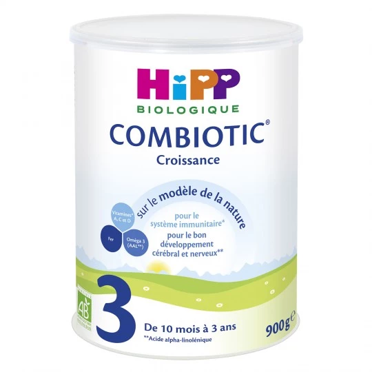 Lait bébé en poudre combiotic croissance dès 10 mois 900g - HIPP