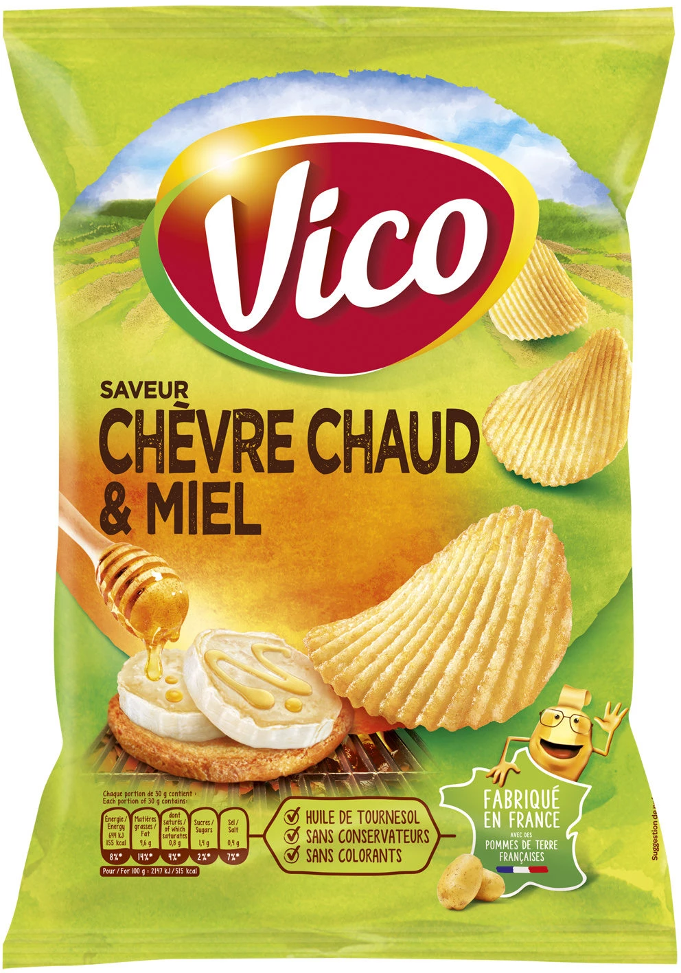 Chips saveur chèvre chaud et miel 120g - VICO