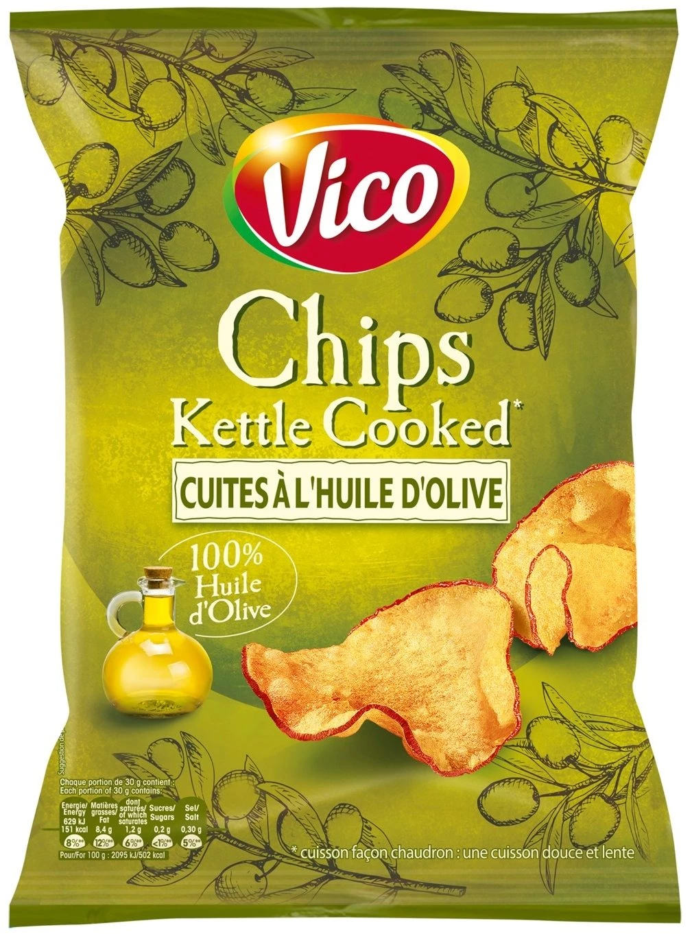 Chip Kettle Huile Olive 120g