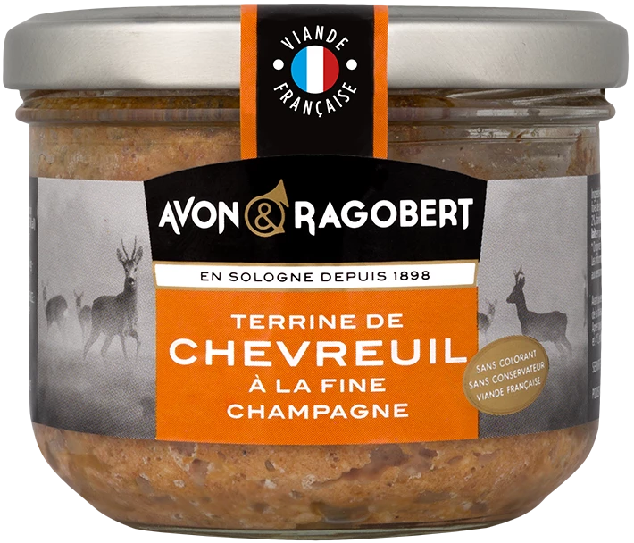 Terrine de chevreuil à la fine champagne 310g - AVON & RAGOBERT