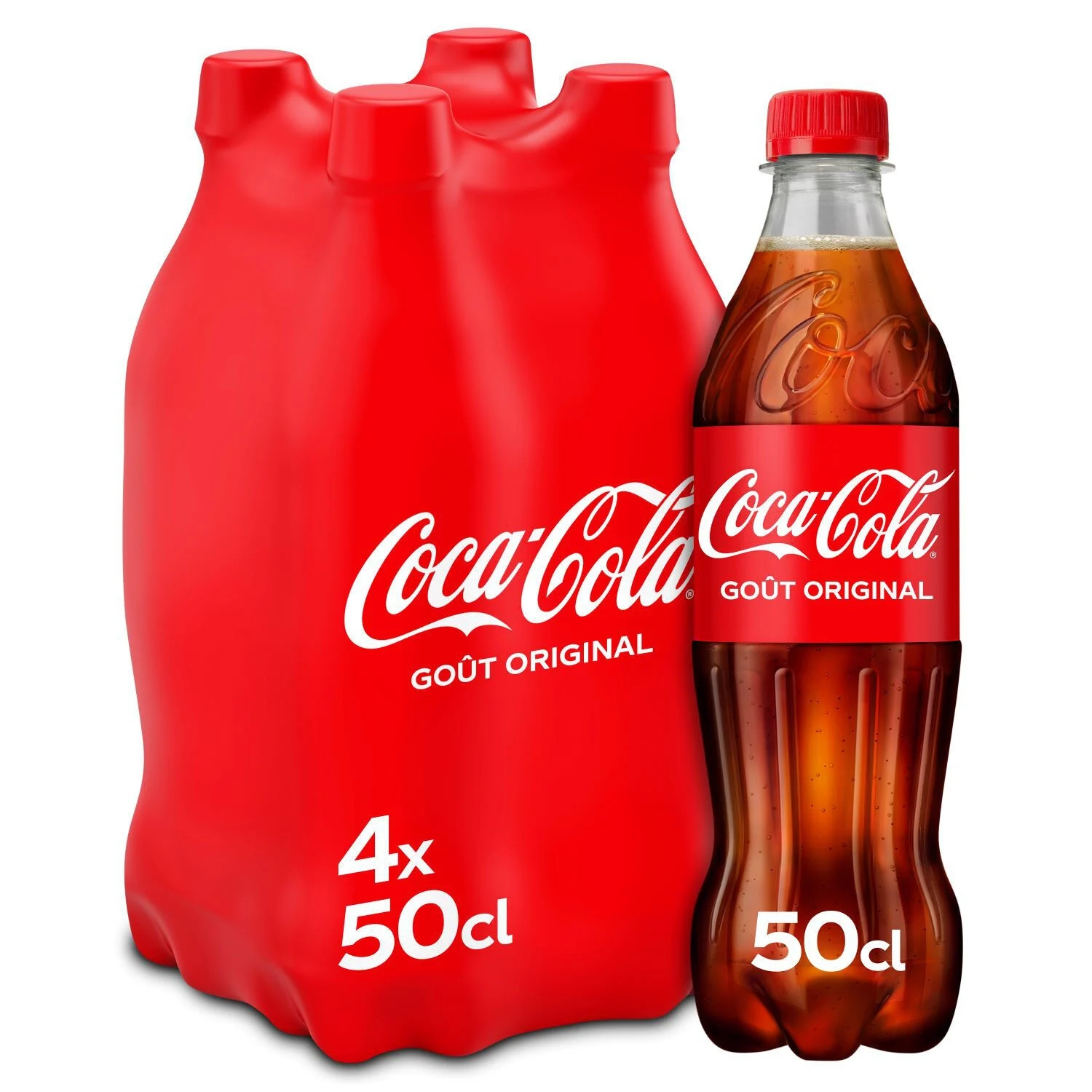 Газированная вода с оригинальным вкусом 4x50cl - COCA-COLA