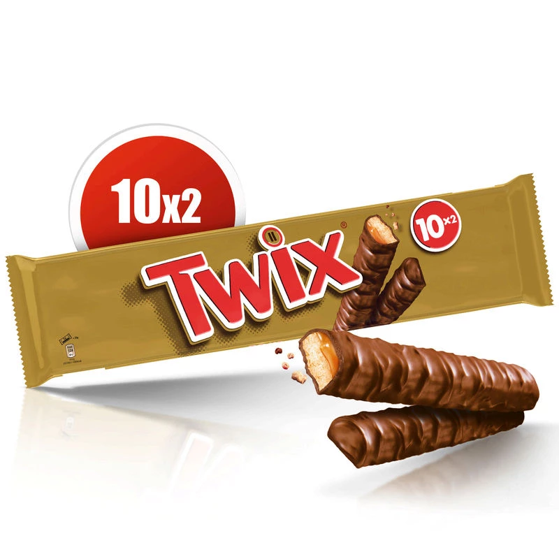 Barres chocolatées biscuit nappage au caramel 500g - TWIX