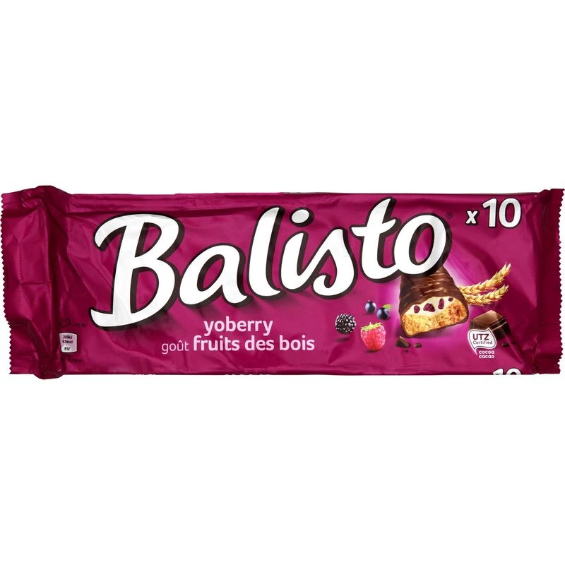 Bosvruchten chocoladerepen X10 185g - BALISTO