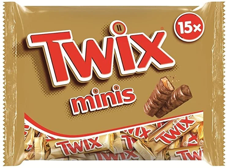 Barres chocolatées minis biscuits nappage au caramel 333g - TWIX