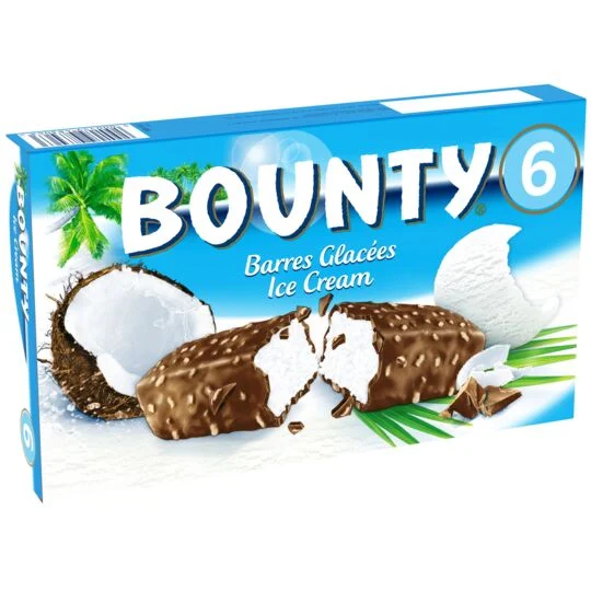 Barres glacées noix de coco X6 234g - BOUNTY