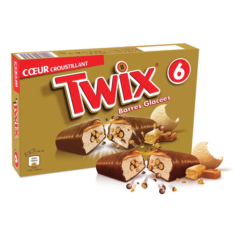 Crispy Heart Ice Cream Bars X6 205 - TWIX