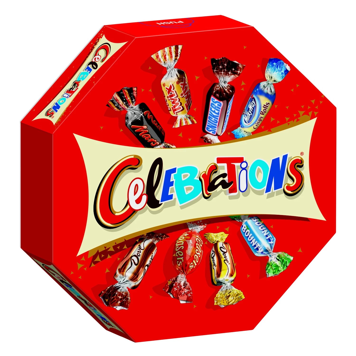 Assortiment de chocolats papillotes boîte octogonale 385g - CELEBRATIONS