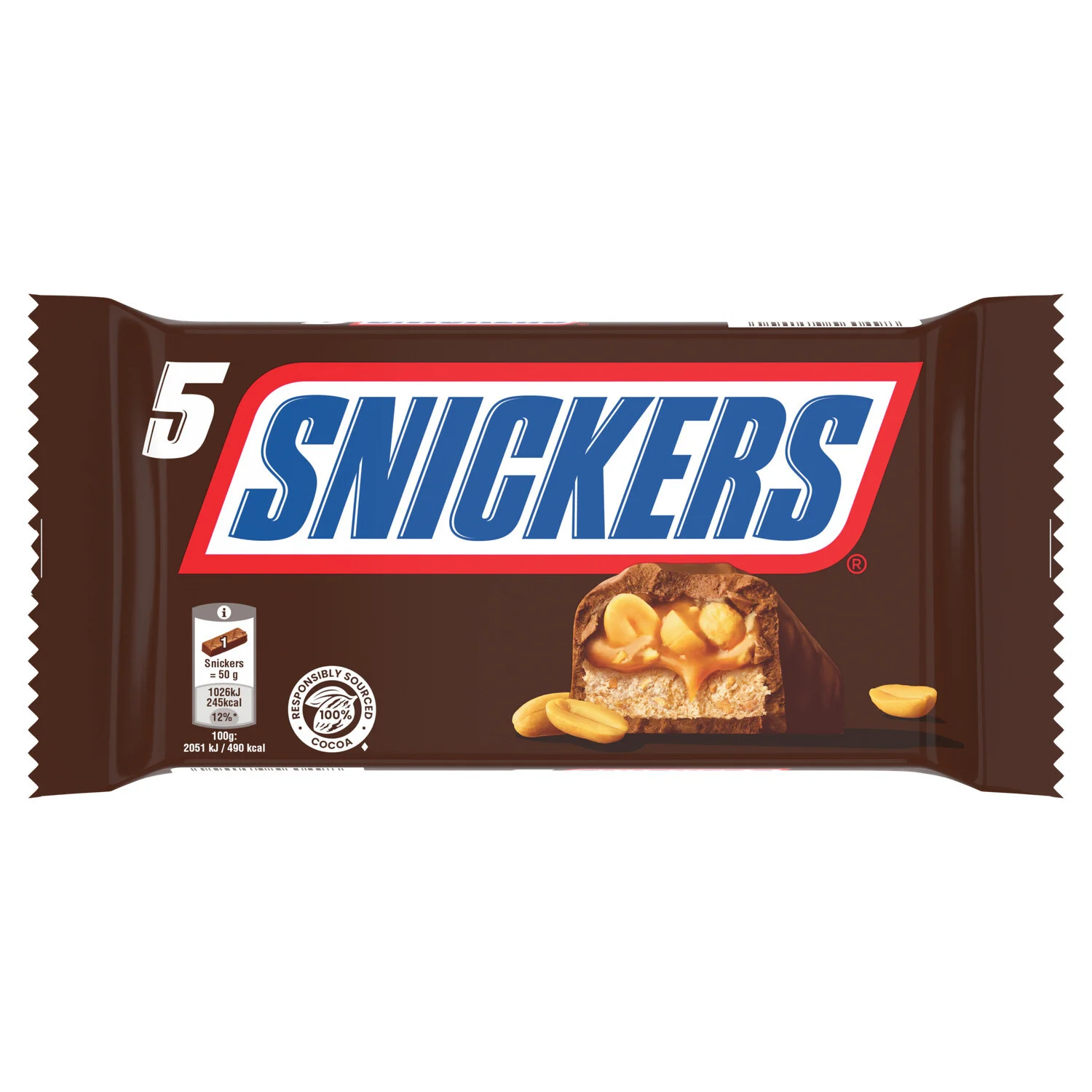 Chocolate Bars Peanuts & Caramel X5 - Snickers