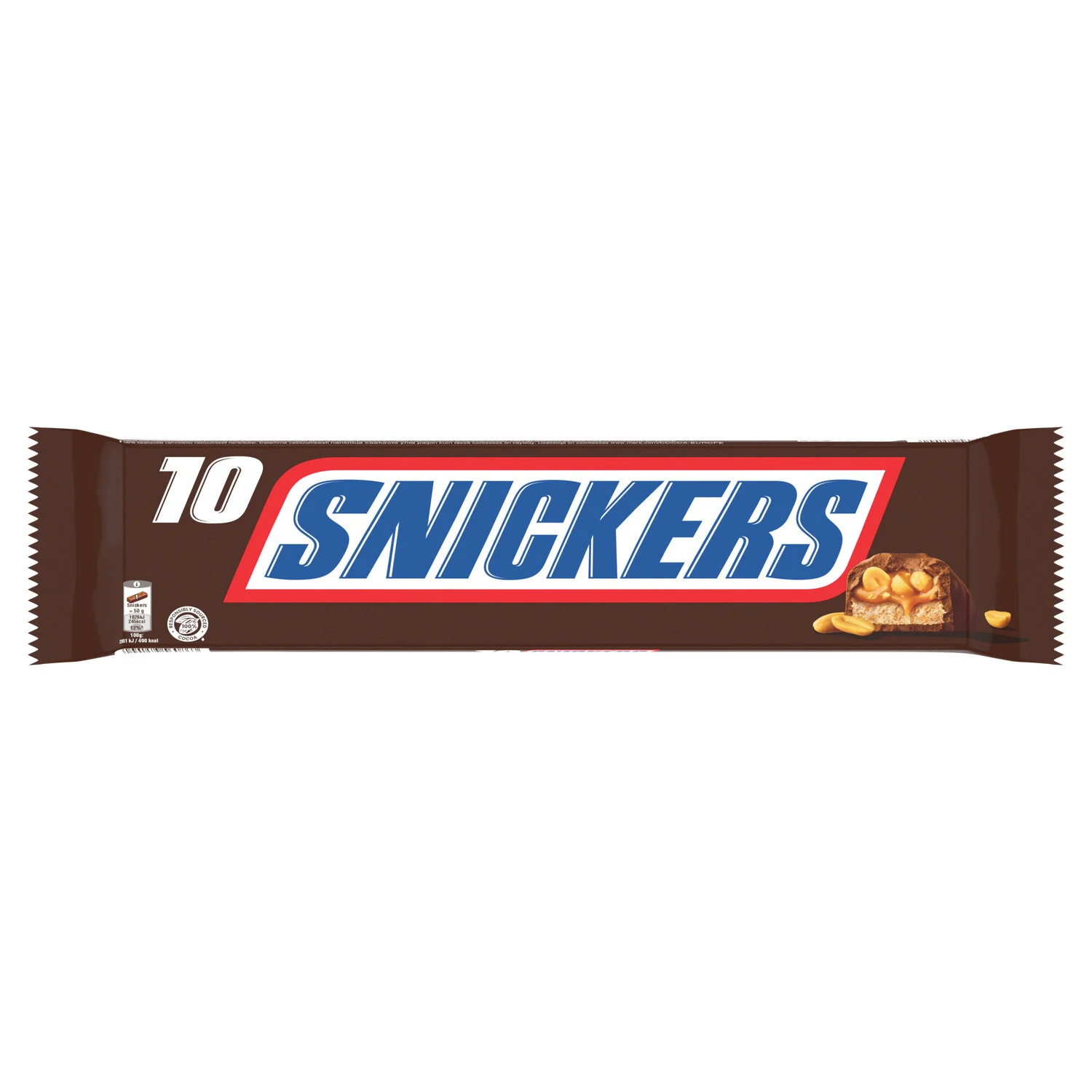 Barres Chocolatées Fourrées Cacahuète Et Caramel 500g - Snickers