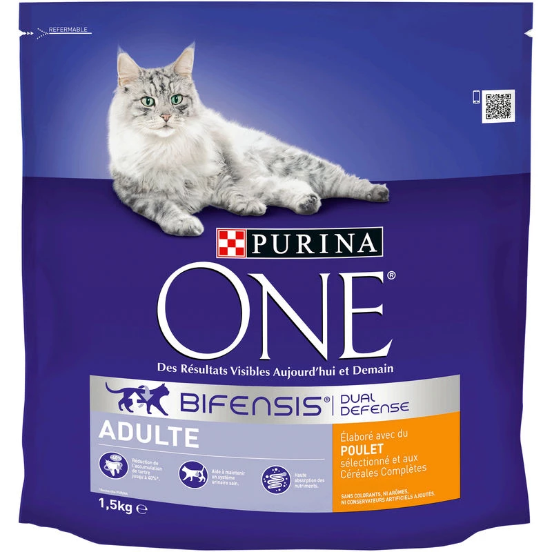 Croquettes pour chat Adulte, poulet 1.5 kg - PURINA