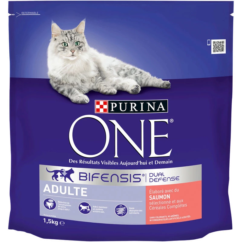 Dry cat food Adult salmon 1.5 kg - PURINA