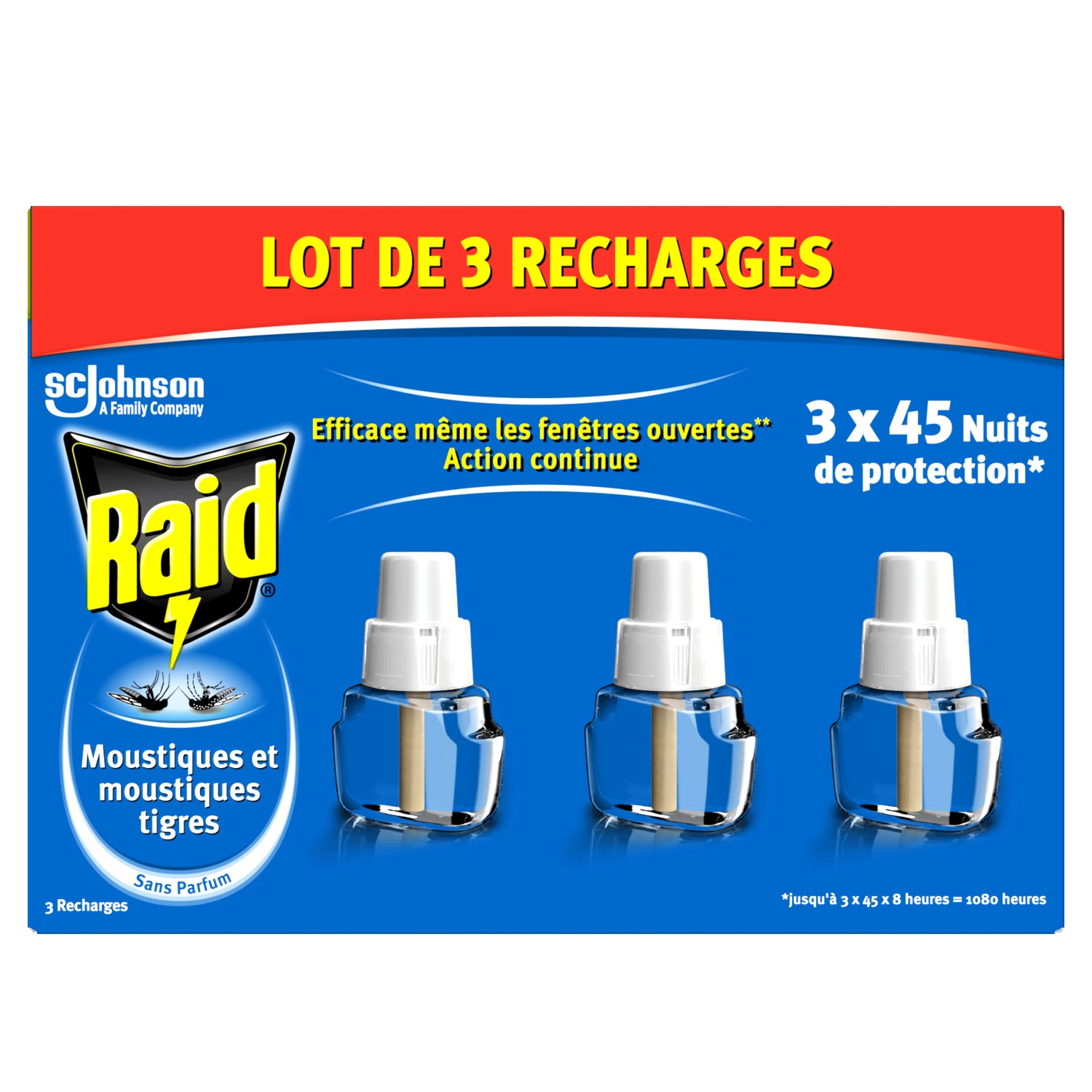 Recharge diffuseur anti moustiques sans parfum - RAID