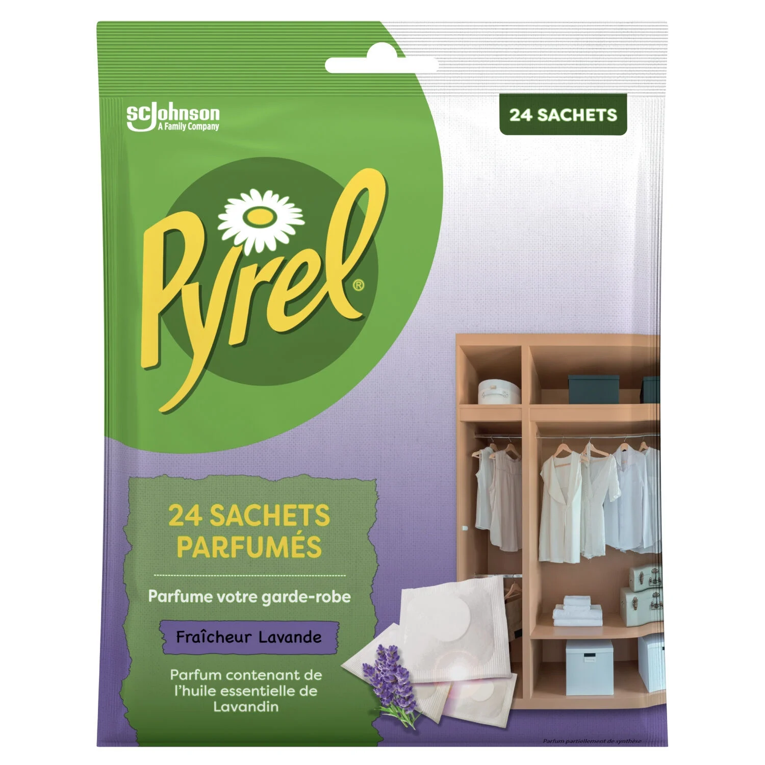 Scented bags freshness lavender wardrobe x24 - Pyrel