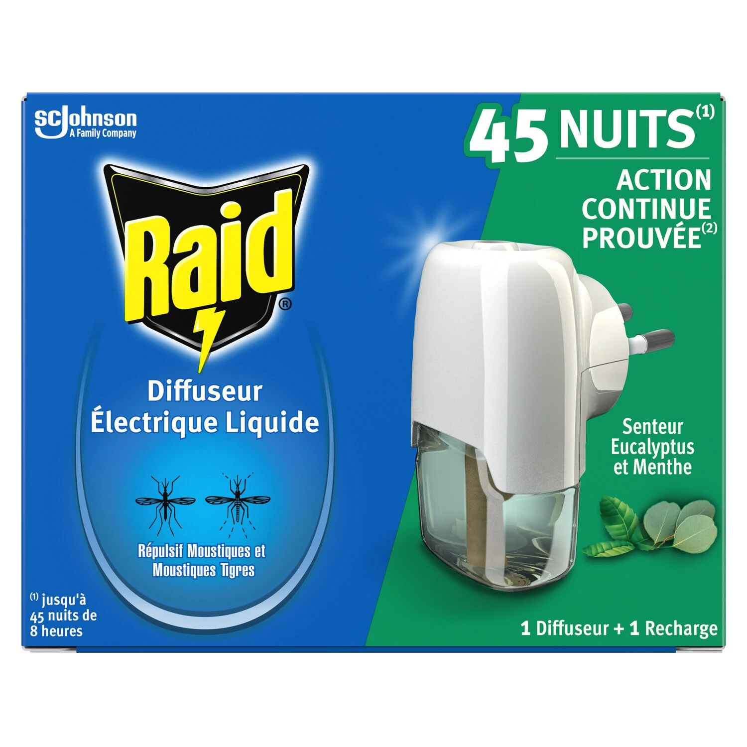 Mosquito Repellent Diffuser with Eucalyptus and Mint X1 -  Raid