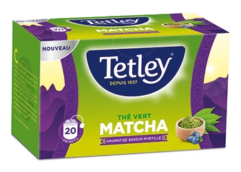 Caja De 20 Bolsas Con Protección Tetley Té Verde Matcha Arándano