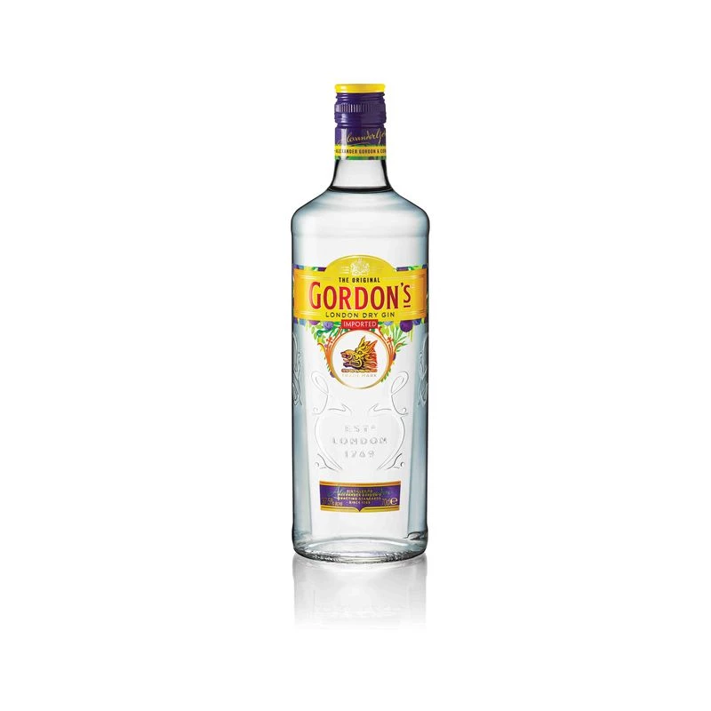 Dry Gin, Gordon's, 37,5°, bouteille de 70cl