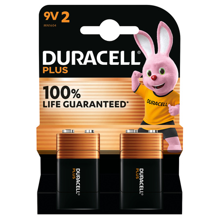 Duracell Plus 100 9v X2
