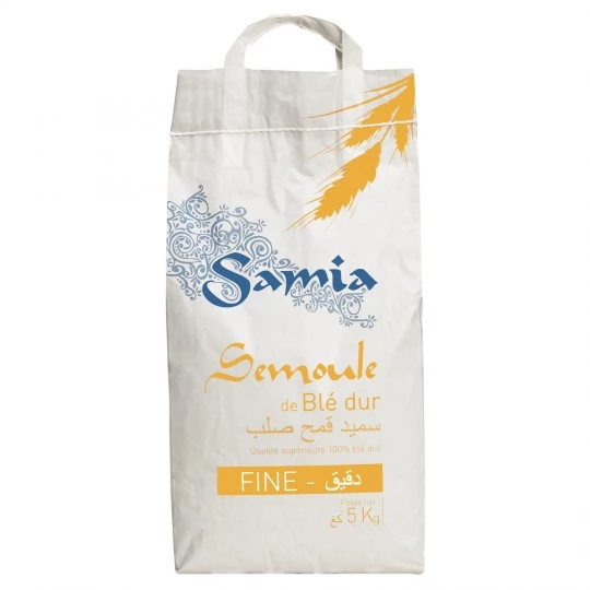Sémola fina de trigo duro 5kg - SAMIA