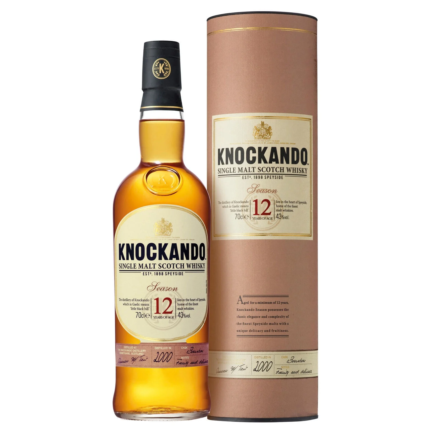 Whisky 12 jaar oud single malt 70cl - KNOCKANDO