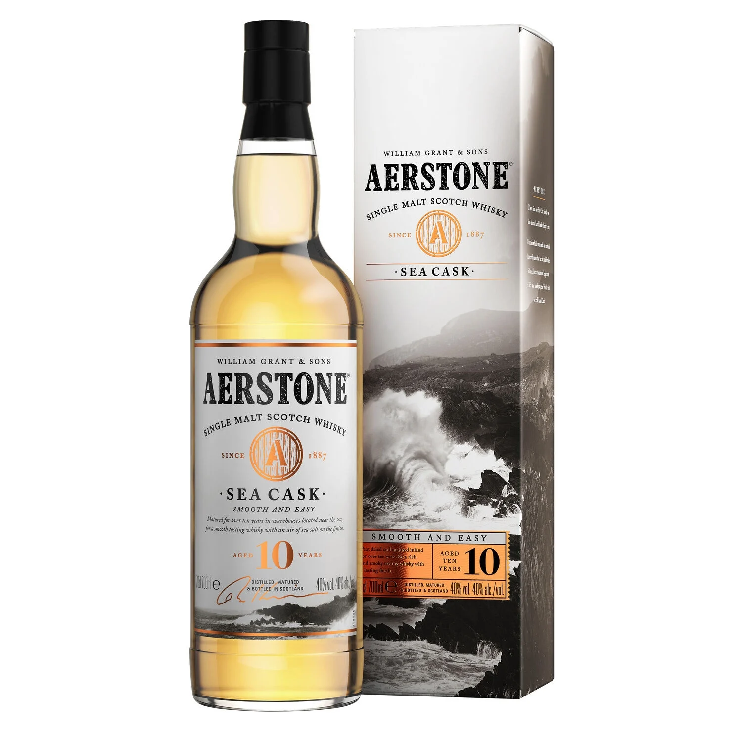 Sea Cask Single Malt Scotch Whisky, 40°, bouteille de 70cl, AERSTONE