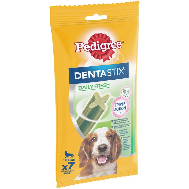 Палочки Dentastix Fresh для средних собак x7 палочек 180 г - PEDIGREE
