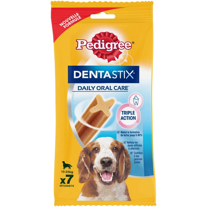 Batonnets pour chiens moyens Dentastix 7x180 g - PEDIGREE