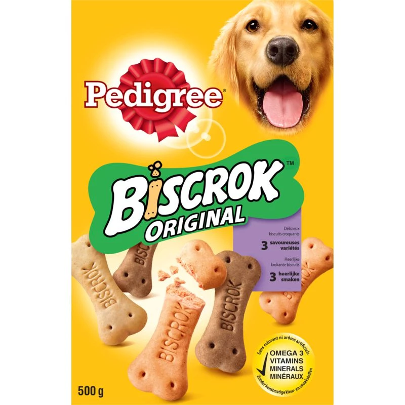 Biscrok Original große und mittelgroße Hundekekse, 500 g - PEDIGREE