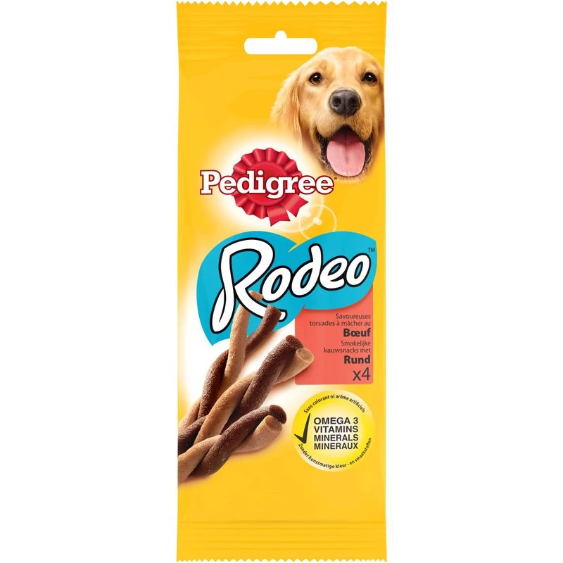 Golosinas para perros medianos y grandes Rodeo x4 sticks 70 g - PEDIGREE