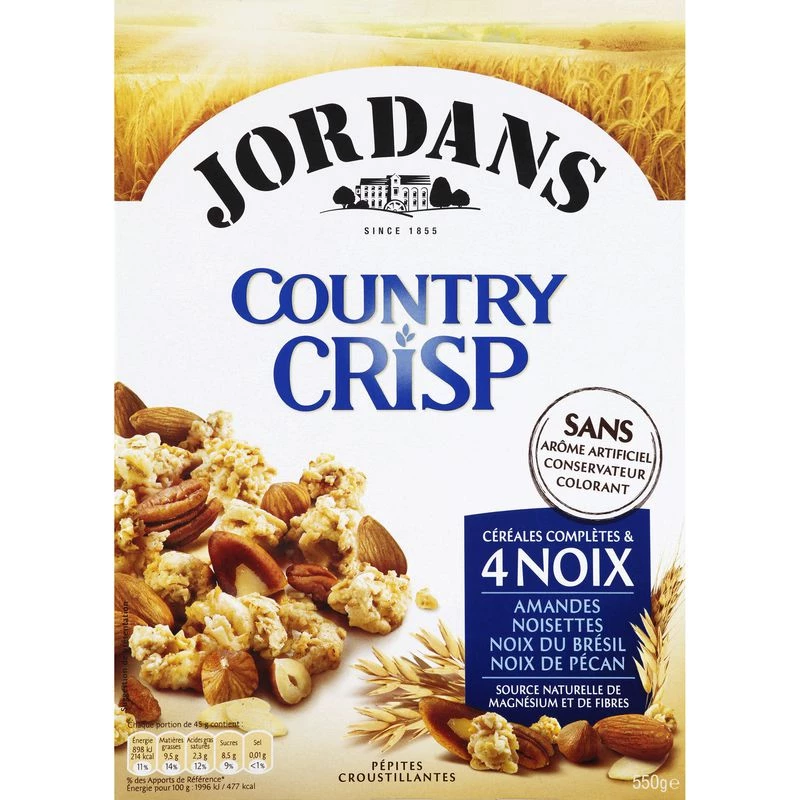 乡村脆片 4 Noix 550g - JORDANS