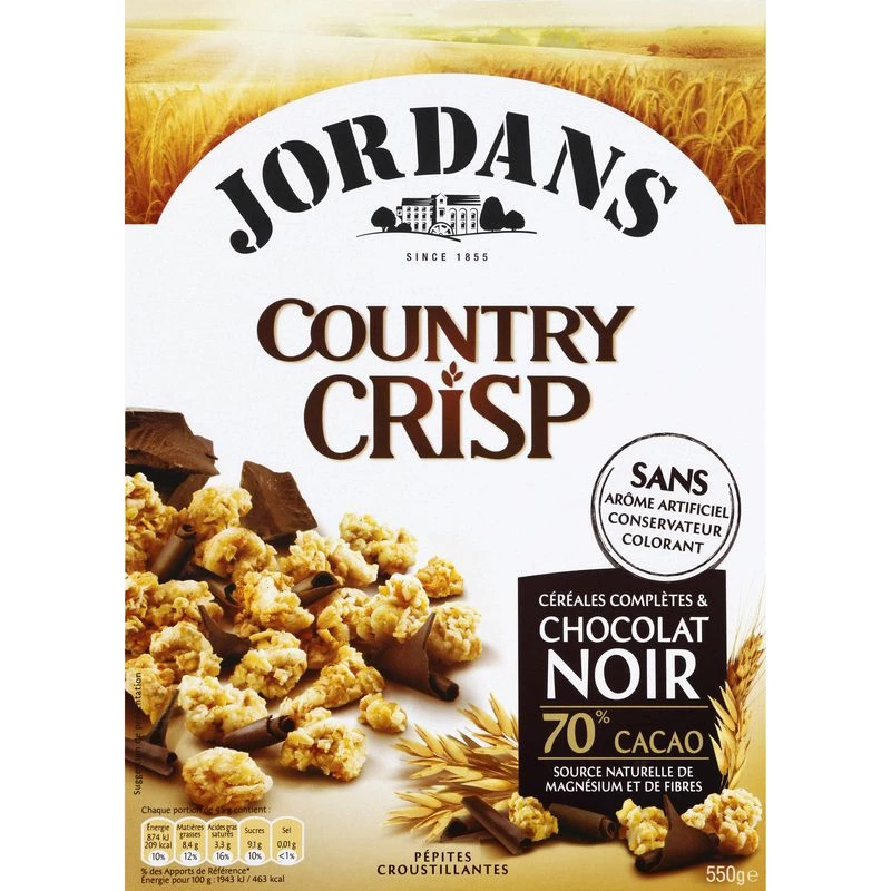 Country Crisp Wholemeal and Dark Chocolate Cereals 550g - Jordans