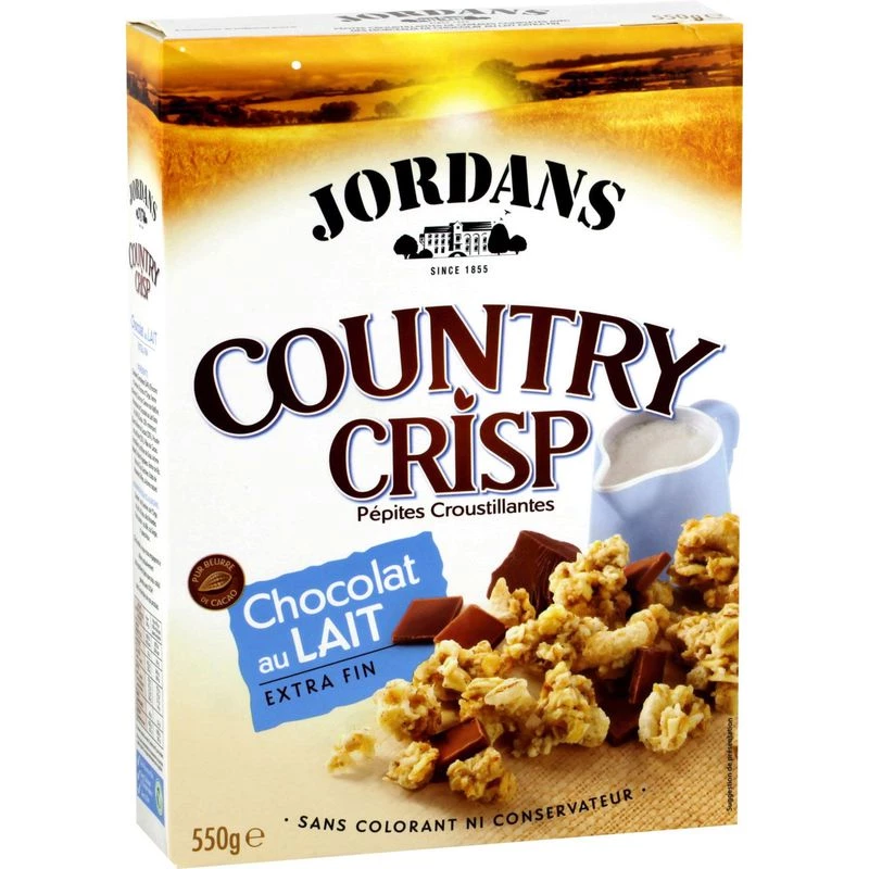 Cereal Country Crujiente De Chocolate Con Leche, 550g - JORDANS