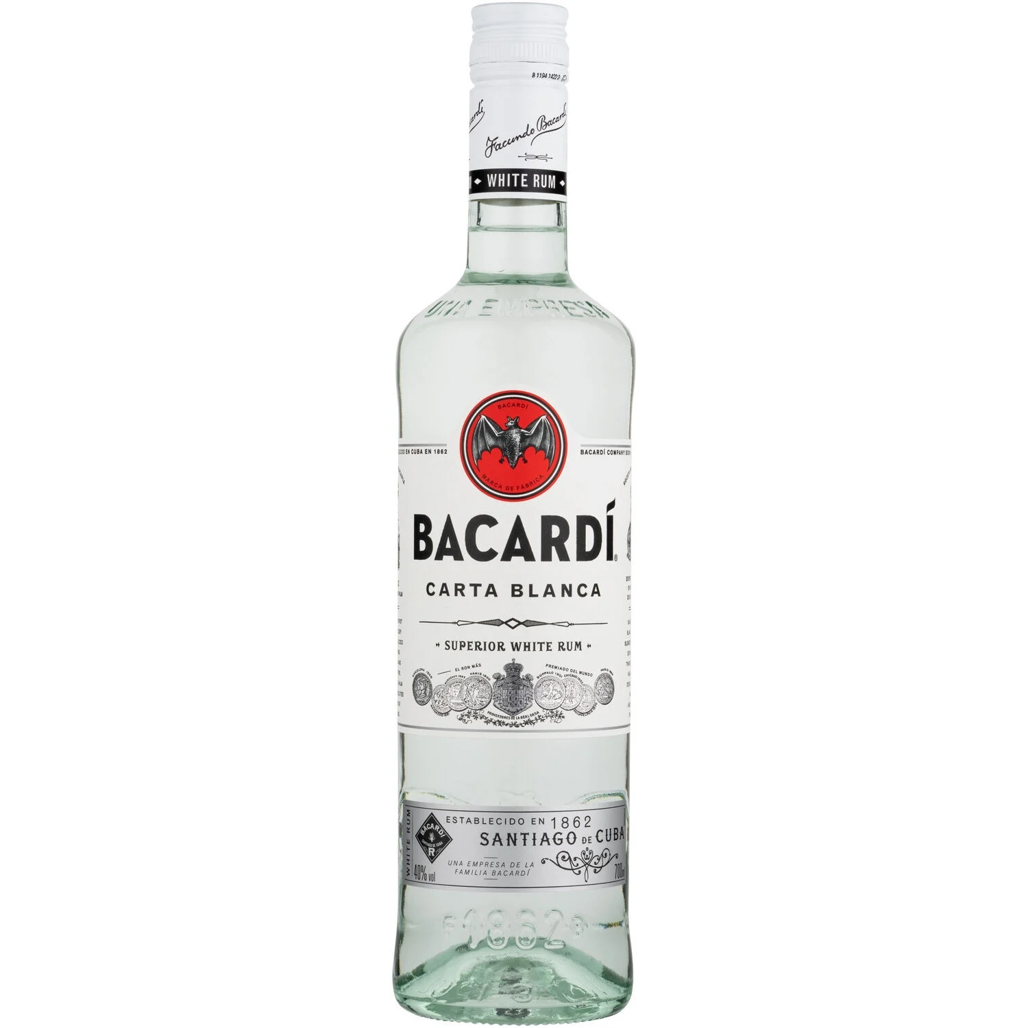 Superior white rum 70cl - BACARDI