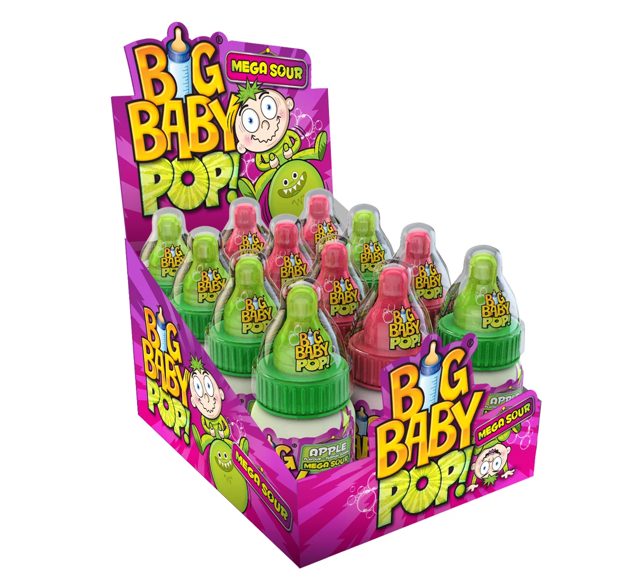 Big Baby Mega Sour Lollipop - Topps