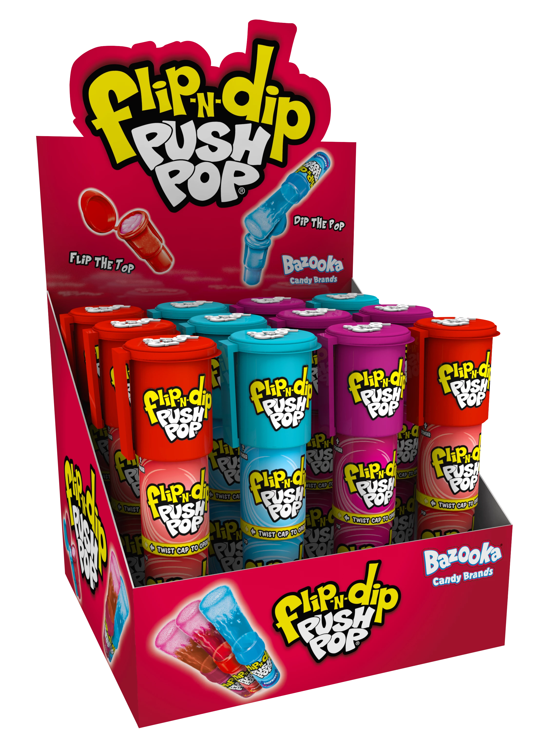 Sucette Push Pop Flip'n'dip Topps