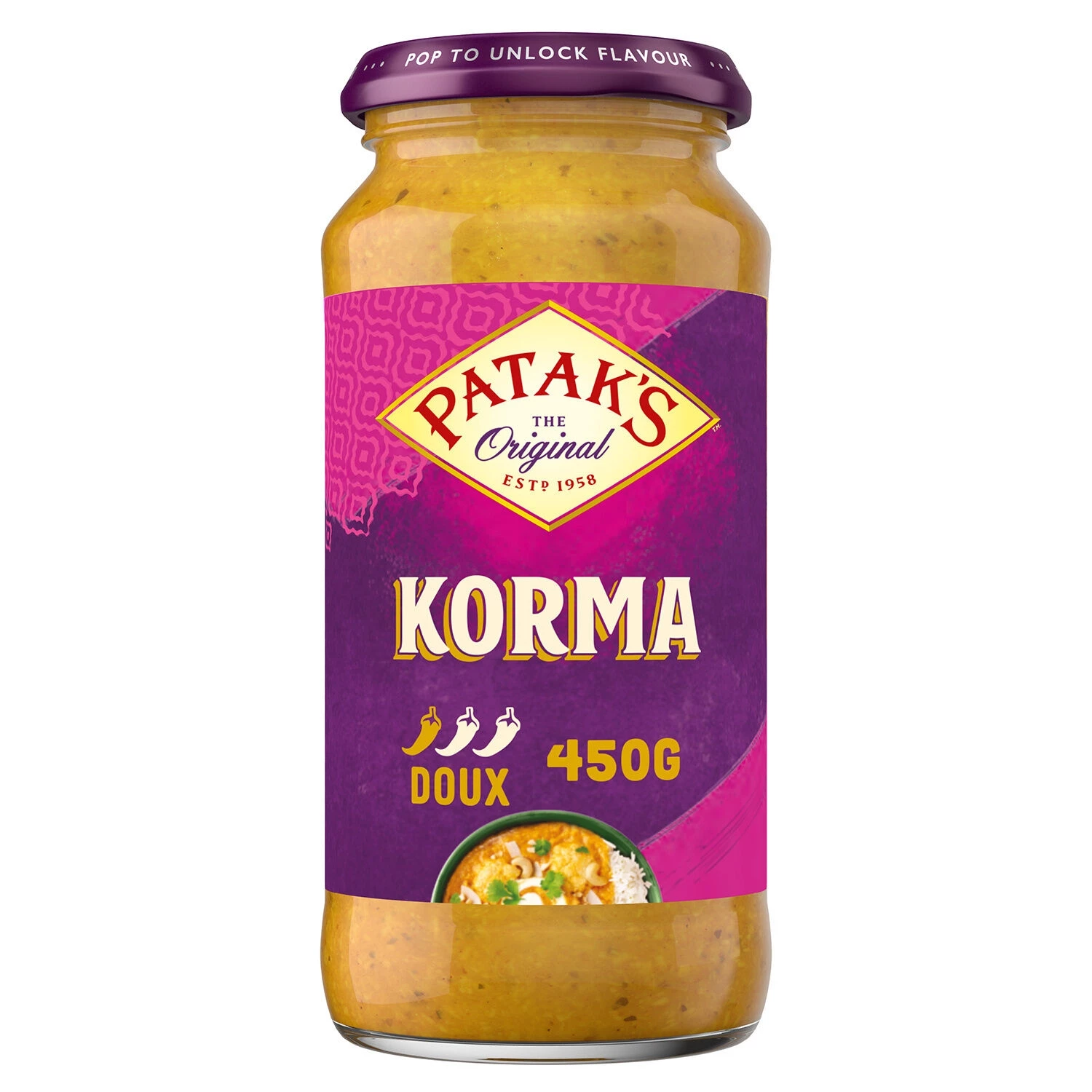 Sauce Curry Korma 450g - Patak's
