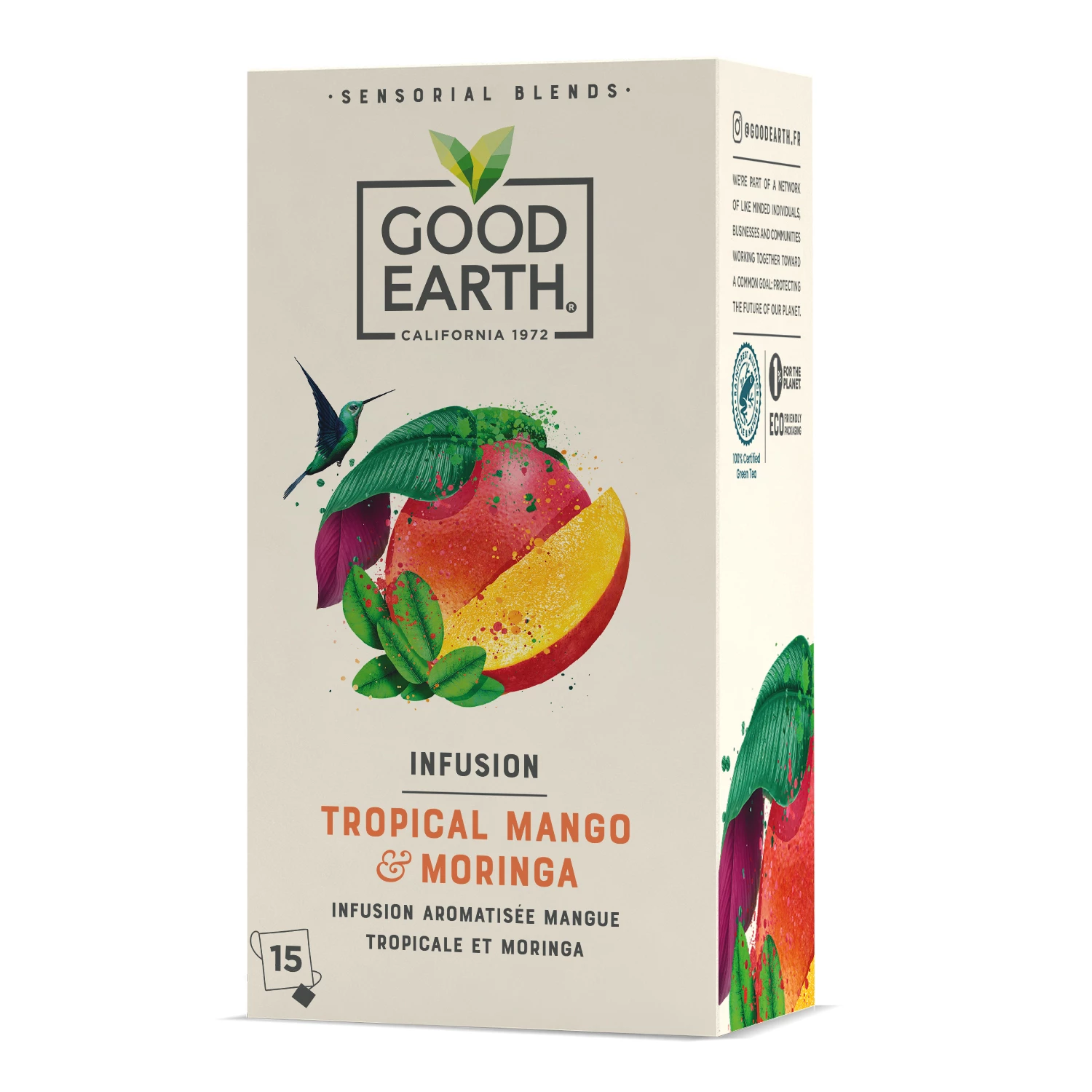 Infusion Aromatisée Tropical Mango, 15s, 42g - GOOD EARTH