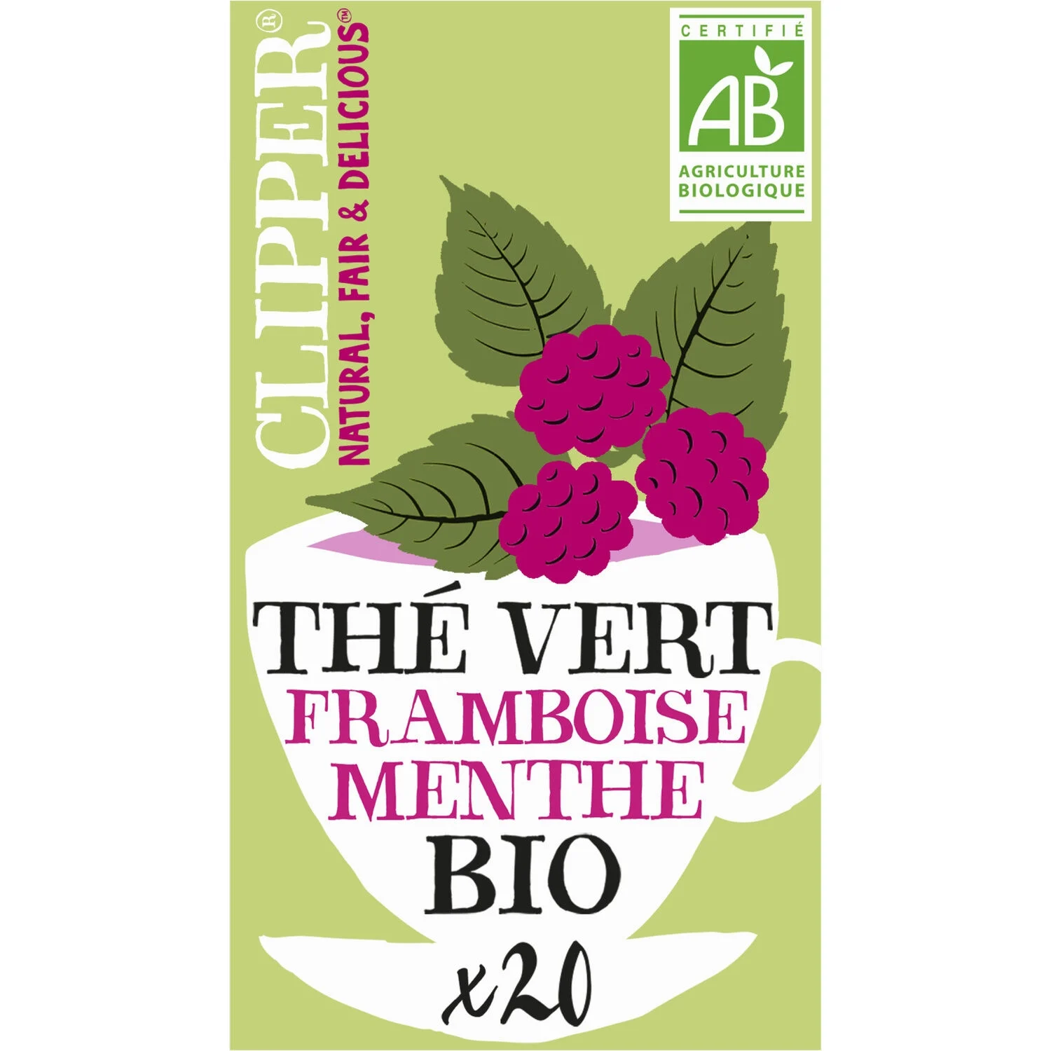 35g The Vert Framb Menthe Bio - CLIPPER