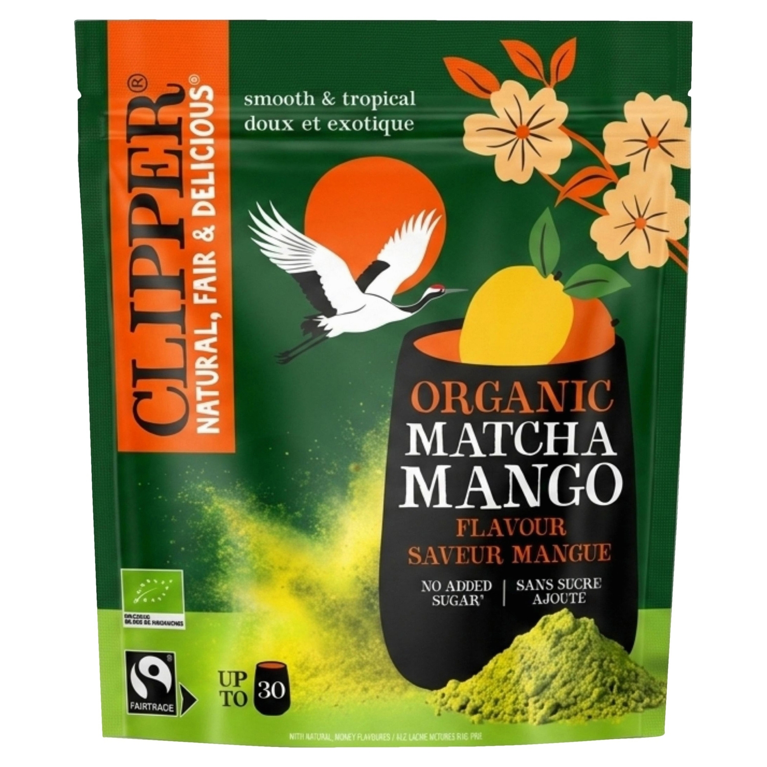 The vert matcha bio en poudre saveur mangue, 30 g - CLIPPER
