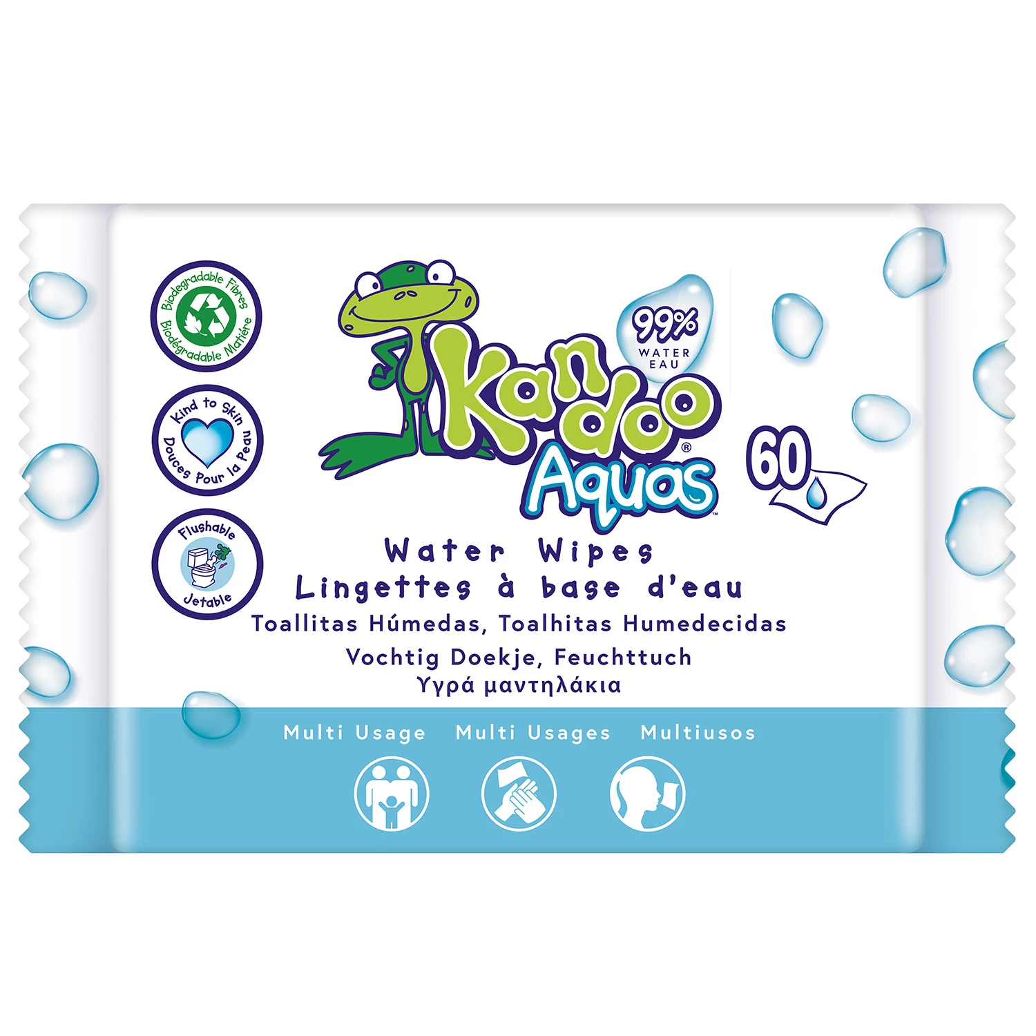 Aqua Intimate Wipes Paraben Free X60 - KANDOO