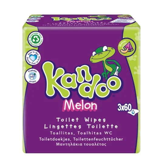 Lingette Intime Toilette Bébé  Melon 3x60 Multipack - KANDOO