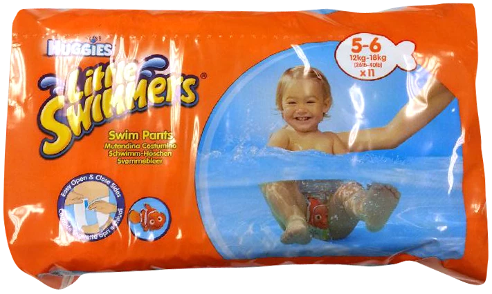 Disposable swimsuit Extensible belt 1218 kg Size 5-6 Little Swimmers - HUGGIES